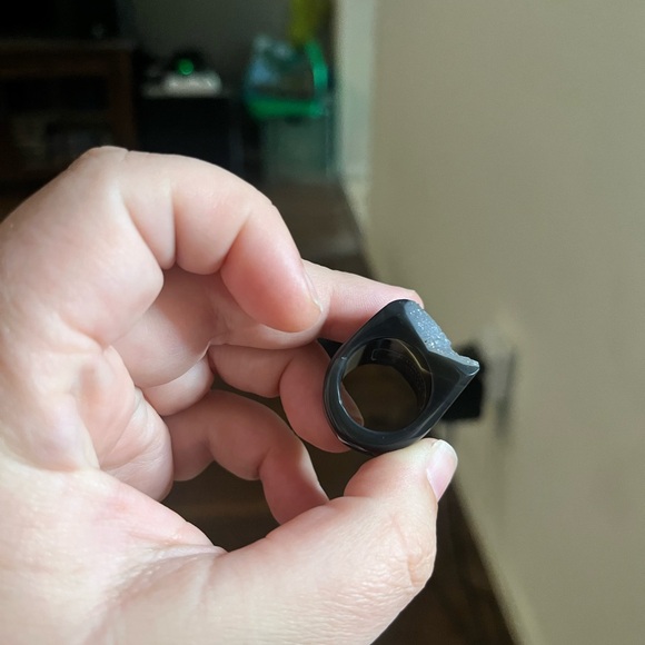 EUC Dara Ettinger Druzy Quartz Black Statement Ring - Picture 5 of 5